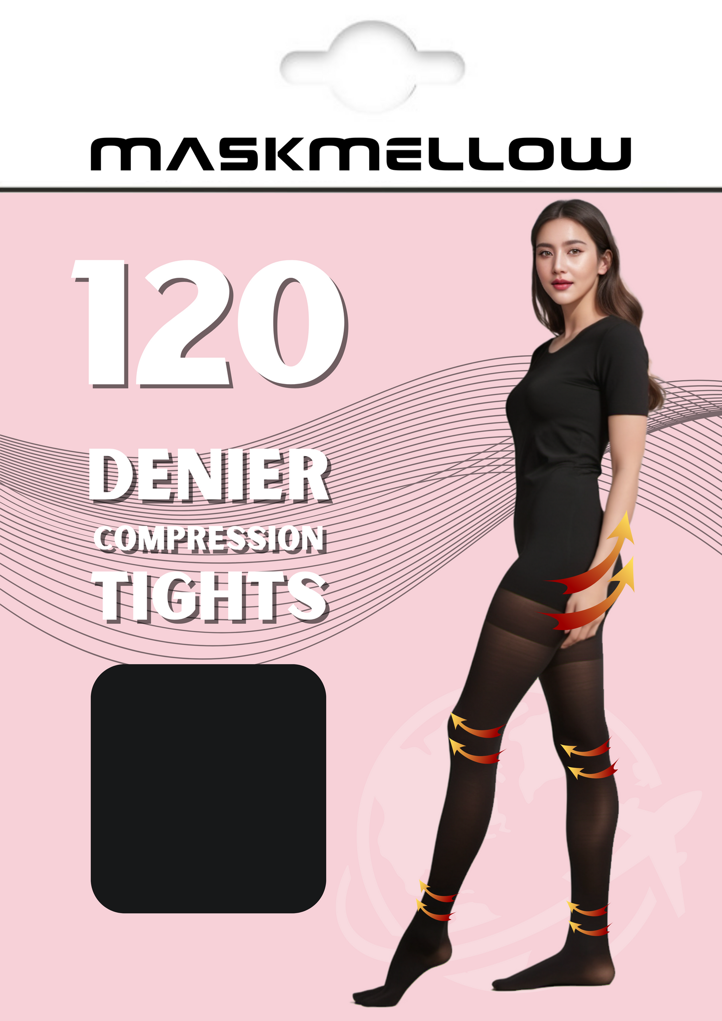 Black Compression Tights - 120 Denier