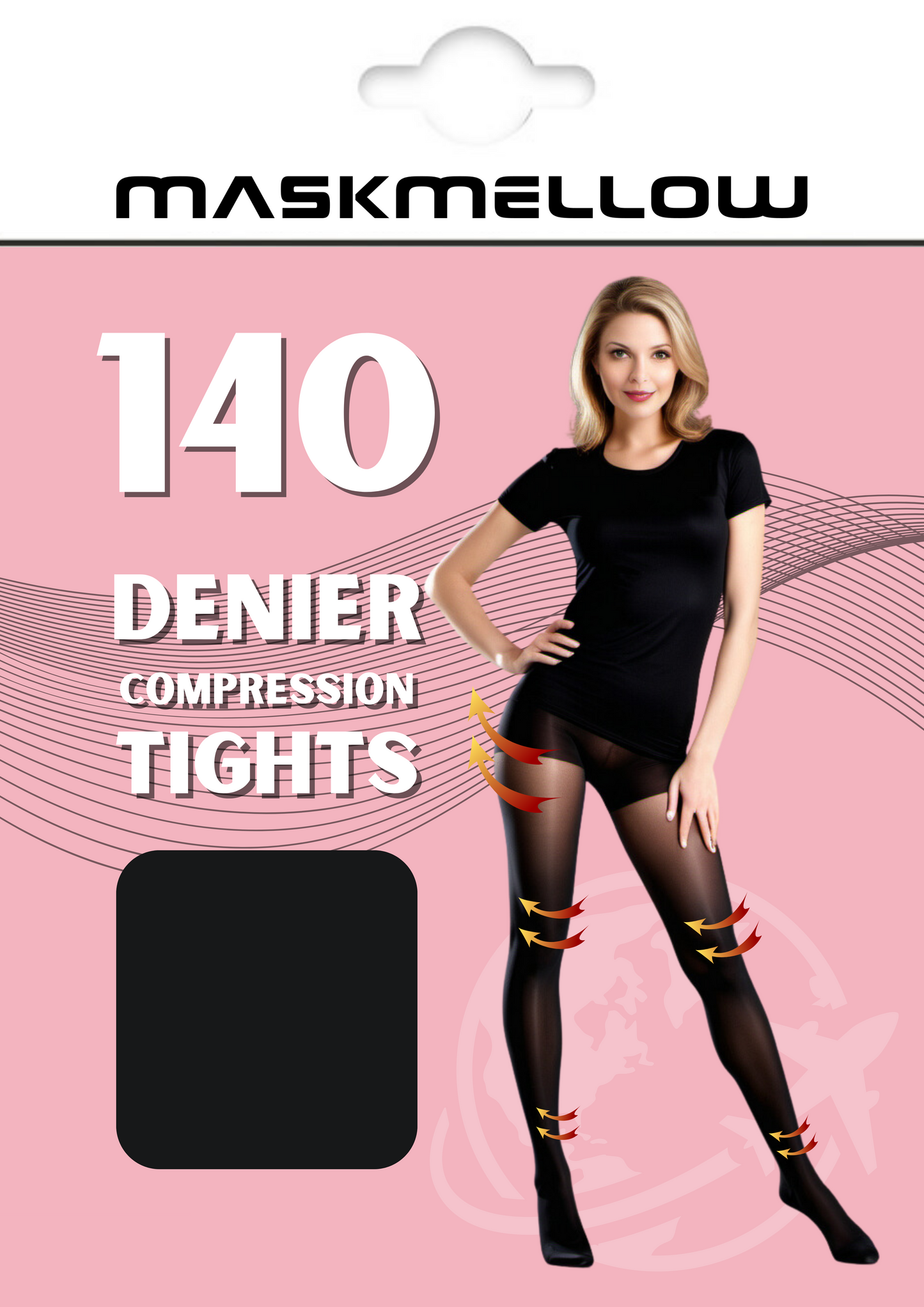 Black Compression Tights- 140 Denier