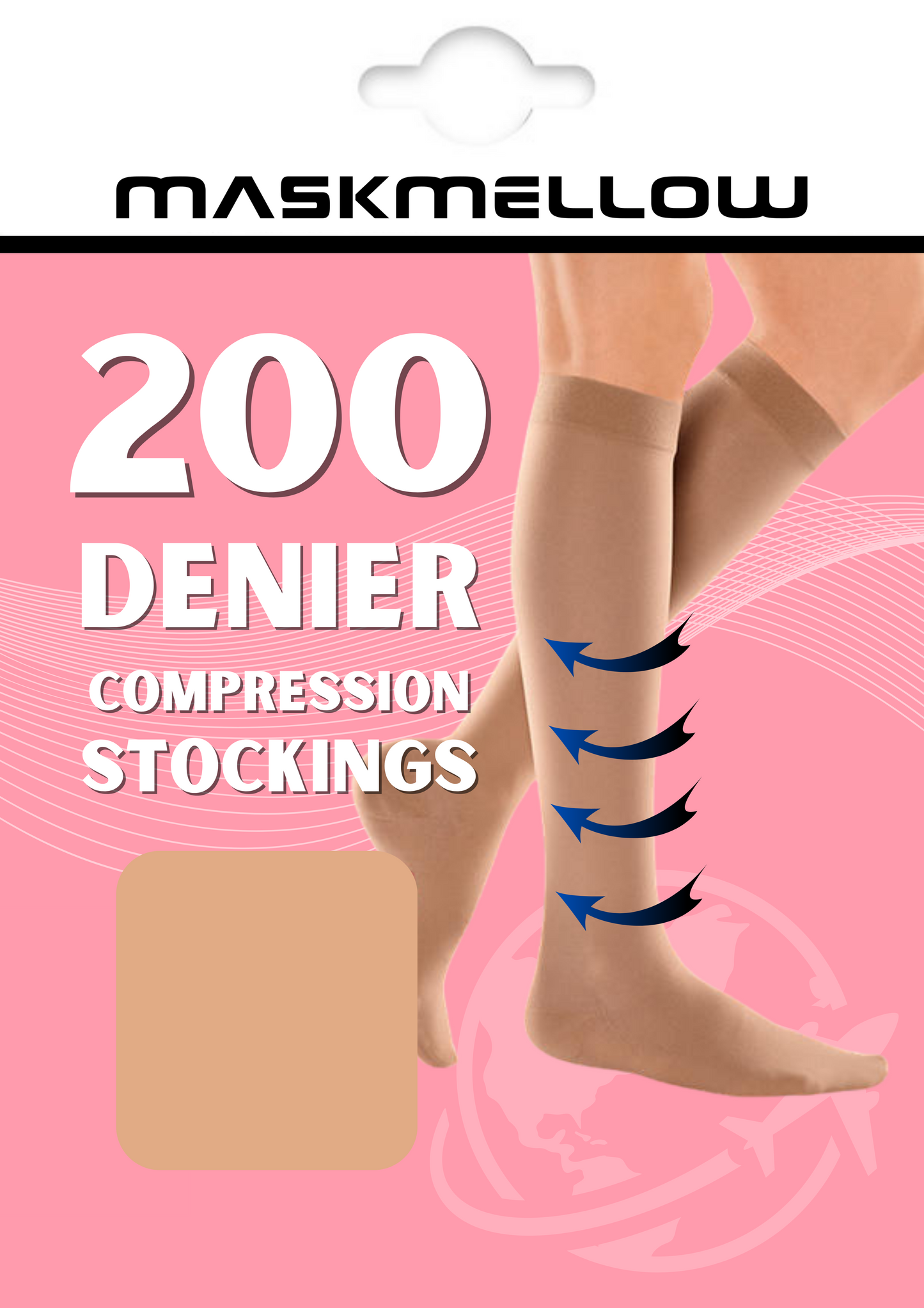 Nude Compression Stockings - 200 Denier