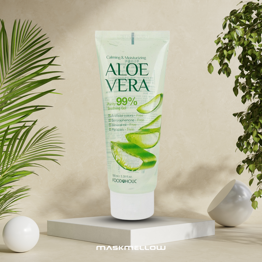 FOODAHOLIC Aloe Soothing Gel 99% 100ml (Tube)